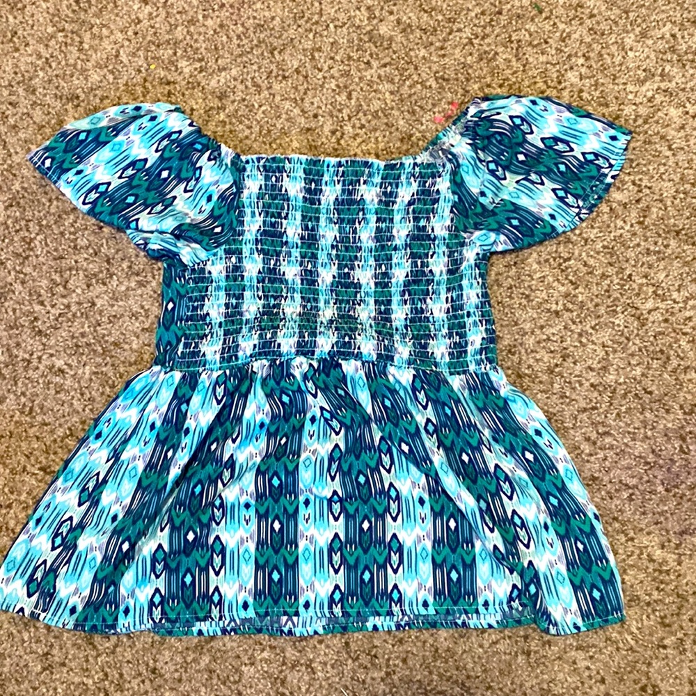 Green and teal shirt